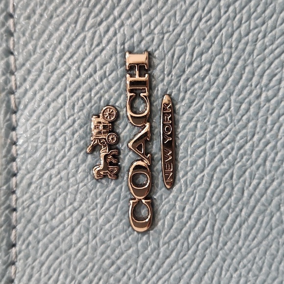 COACH Crossgrain Large Bailey Blue Carryall Shoulder Bag Women's OS - Picture 8 of 14